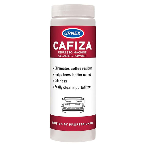 Front view of Cafiza coffee machine cleaner – 566g tub