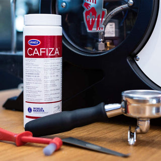 Cafiza espresso machine cleaning powder for grouphead and valve maintenance