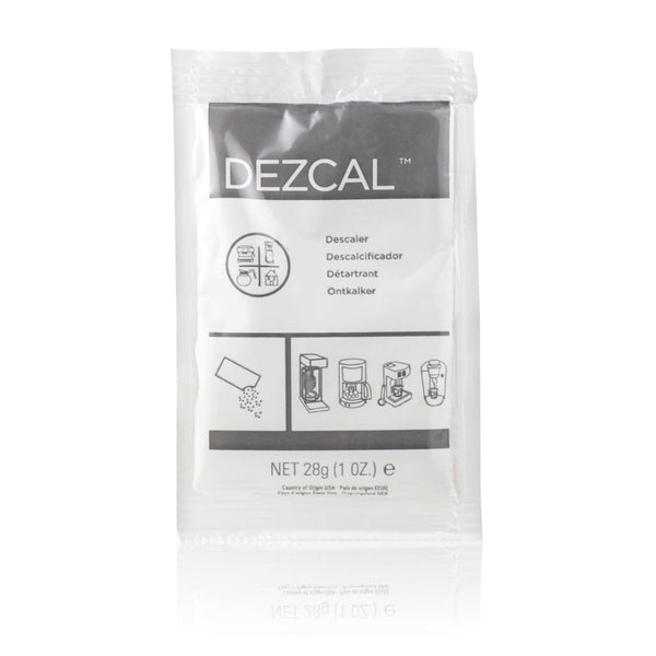 Dezcal powder coffee machine descaler – 28g single-use sachet