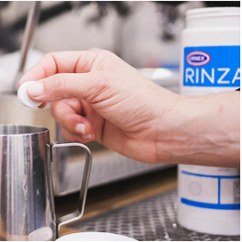 Rinza milk system cleaner – removes milk residue from frothers and steam wands