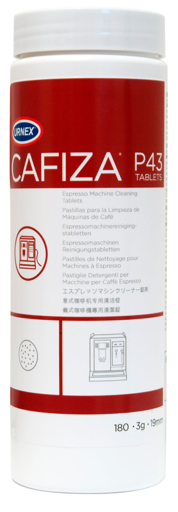 Urnex Cafiza P43 Automatic Coffee Machine Cleaning Tablets 3g x 19mm (Cimbali Compatible)