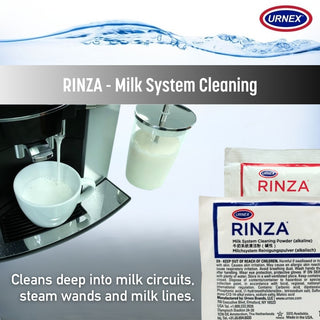 Rinza - Cleans deep into milk circuits, steam wands and milk lines.