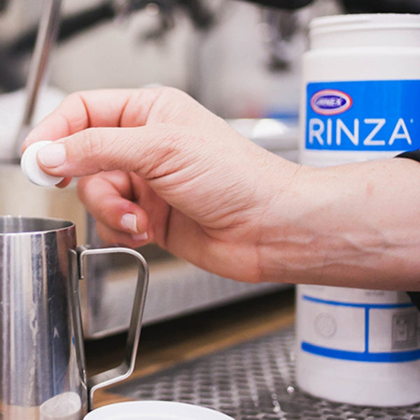 Urnex Rinza tablets - coffee machine cleaners for coffee milk systems. For coffee machines, milk jugs and more