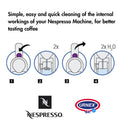 how to use Urnex Nespresso coffee machine cleaning capsules