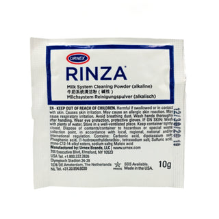 Rinza Alkaline Coffee machine cleaner - milk system clearner powder Sachets – Box of 100 x 10g | Urnex UK Official